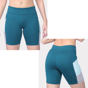 Shorts de cycliste pour femme OEM, coupe classique, taille haute, avec rivets, pour la gym et l'entraînement, en tissu respirant, avec options d'impression de logo personnalisé - Product Image 4