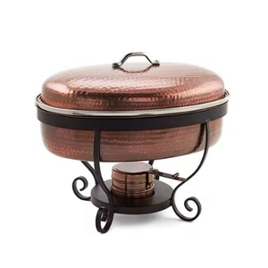 Gold Chaffing Dish Buffet Catering Party Events Warmer Platos para servir en precio al por mayor Buffet Warmer By Indian Metal World - Product Image 4