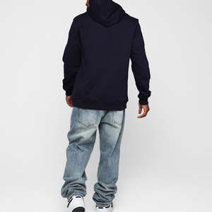 Sweat à capuche surdimensionné imprimé brodé uni teint personnalisé coupe ample style streetwear sweat-shirt en coton confortable à porter quotidiennement - Product Image 3