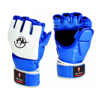 Guantes de entrenamiento de cuero MMA Sanda de medio dedo con cierre, transpirables, ligeros, para exteriores, para sparring, boxeo y jaula.