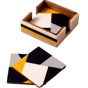 แผ่นรองแก้วกาแฟหรือชาสำหรับโรงแรมร้านอาหาร วัสดุไม้เนื้อแข็ง สำหรับตกแต่งโต๊ะอาหารที่บ้าน รูปทรงกลม - Product Image 5