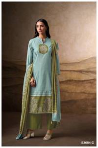 Collection Salwar Kameez en coton imprimé de qualité supérieure catalogue complet disponible tarif de gros pour les vêtements de fête-vêtements indiens pakistanais - Product Image 2