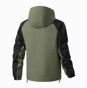 Chaqueta Softshell de Lona Reforzada para Exteriores, Impermeable, Transpirable, con Cuello Mao y Capucha, para Uso en Múltiples Terrenos en Invierno - Product Image 2