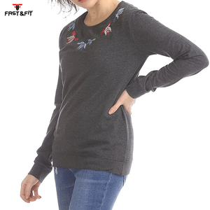 La mejor venta de sudaderas con diseño de impresión de tela polar de algodón con hombros caídos para mujer Sudadera con logotipo personalizado para mujer - Product Image 6