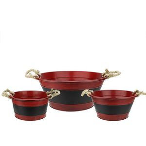 Cubo decorativo de metal de Navidad perfecto para ideas de arreglos florales de vacaciones para restaurante en casa y decoración de eventos - Product Image 3