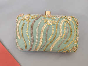 Marque LUXURY CRAFTS fantaisie broderies décoration tissu pochette pour femmes et filles vente chaude au Qatar Dubaï à bas prix - Product Image 3