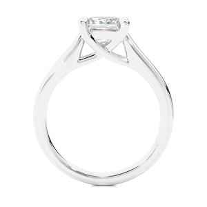 1 Karat Moissanite <b>Solitaire</b> Engagement <b>Ring</b> Prinzessschliff Cut Silber (<b>Silver</b>) - Product Image 3
