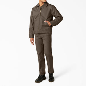 เสื้อแจ็กเก็ตแขนยาวสำหรับผู้ชายเสื้อแจ็กเก็ตแขนยาวผ้าแคนวาสสำ100% สำหรับใส่ทำงานบนผ้าใบแคนวาสสำหรับผู้ชายติดโลโก้แบบกำหนดเองได้ - Product Image 6