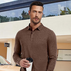 Camisas Casuales de Manga Larga para Hombre, Tejido de Punto, Diseño de Impresión Personalizado, Transpirables, Colores Personalizados, Servicio OEM, MOQ Bajo 10 - Product Image 4