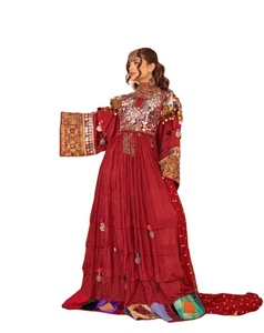 Hot Selling Latest Designs Breathable Floor-Length A-Line Floral Print 100% Silk Afghan Kuchi <b>Dresses</b> Women Wholesale <b>Dresses</b> - Product Image 1