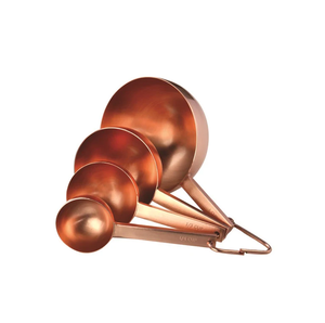 Juego de cucharas de café de metal y cobre con espejo de latón de 9 piezas con el mejor diseño al por mayor, cuchara medidora de cobre con espejo a precio barato - Product Image 3