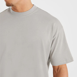 Camiseta de peso pesado de alta calidad personalizada, camisetas en blanco de gran tamaño, Camiseta de algodón gráfica serigrafiada personalizada para hombre - Product Image 3