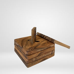 Wooden <b>Coasters</b> for Drinks Natural Acacia <b>Wood</b> Drink <b>Coaster</b> Set for Drinking Glasses Tabletop for Any Table Type Set of 4 - Product Image 2