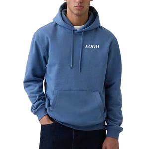 Sweat à capuche pour homme avec cordon de serrage, design tendance et capuche, pour les acheteurs en gros, vêtements décontractés bon marché 2026 avec logo personnalisé et poche - Product Image 1