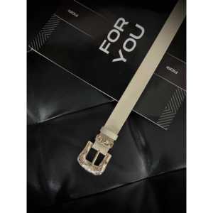 Ceinture décontractée pour femme Fiori avec boucle en alliage doré et pont doré - Product Image 1