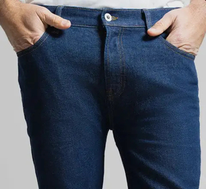 กางเกงยีนส์ปรับแต่งได้สำหรับผู้ชายกางเกงยีนส์ผ้ายีนส์น้ำหนักเบาลายปกติสีพื้นพื้นสีทึบ - Product Image 5