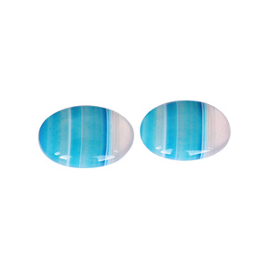 Piedra preciosa ovalada suelta ágata azul 49.70cts par lote de piedras preciosas para hacer joyas piedra para pendientes - Product Image 3