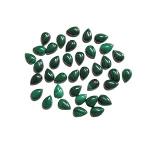 Prix de gros naturel AAA haute qualité Malachite pierre précieuse poire 3x4mm Cabochon en vrac bonne couleur verte pierre IGI chaleur - Product Image 1