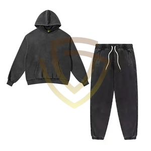 Conjunto Deportivo con Capucha para Hombre, de Alta Calidad, Transpirable, Cómodo, para Invierno, Lavado Ácido, 100% Algodón, Último Diseño - Product Image 1