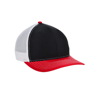 โรงงานขายส่ง ODM OEM หมวกแก๊ปทรง Trucker รุ่น Ri 112 สีพื้น ขอบโค้ง ปรับขนาดได้ ตาข่าย 6 แผง ออกแบบเองได้ 男女兼用 - Product Image 4