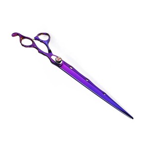 Tijeras para el cabello para mascotas diestras de 7 pulgadas de alta calidad con cuchillas azules afiladas rectas hechas de acero inoxidable - Product Image 3