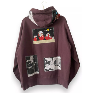 Sweat à capuche surdimensionné en molleton 100 % coton de qualité supérieure avec broderie de strass, fabricant OEM, patchs brodés personnalisés disponibles - Product Image 2