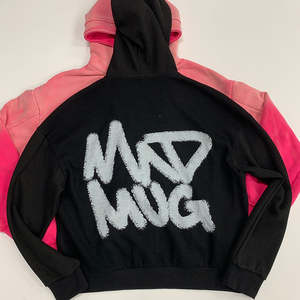 Custom Vintage Oversized <b>Thermal</b> Waffle Knit Zip up Hoodie with DTG Printing and Acid Wash <b>for</b> Streetwear Brand - Product Image 2