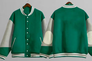 2025 veste universitaire en satin léger pour hommes avec broderie de logo toile Streetwear à pression complète 100% coton Service OEM hiver - Product Image 2