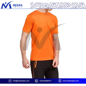 Camiseta Premium para hombre 100% algodón liso de manga corta transpirable cómoda Camiseta de cuello redondo para deportes y uso diario informal - Product Image 3