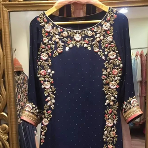 Indian & Pakistani Embroidery on Kurta & Lehenga Dress with Embellished Crystal Glass Beads,resham Work for Party-wear/Wedding - Product Image 1