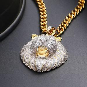 Iced Out Moissanite Diamond <b>Pendant</b> Lion King Tennis Chain <b>Men's</b> Hip Hop Jewelry Customized Jewelry Anniversary Gift for <b>Men</b> - Product Image 5
