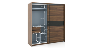 Puerta corredera de madera con diseño House Brookings Armarios de cocina Almacenamiento de pie para cocina Lavandería o lavadero Es - Product Image 3