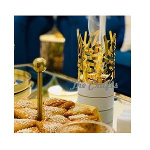 Aluminium Gold Polished <b>Oud</b> Burner Mabkhara Fabulous Design <b>Bakhoor</b> Burner Home And Hotel Fragrance Incense Oil Burner - Product Image 6