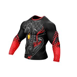 Rashguard à manches longues Compression personnalisé pour hommes Style sportif MMA Fitness hauts en tissu tricoté pour les occasions - Product Image 3