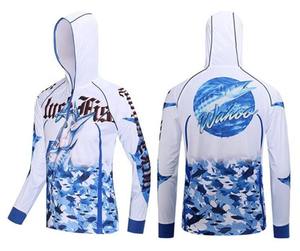 เสื้อตกปลาแขนยาวมีฮู้ดสำหรับตกปลาเสื้อตกปลาแบบระบายอากาศได้ดีแห้งเร็วออกแบบได้ตามต้องการ - Product Image 2