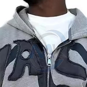 ชุดวอร์มแฟชั่นสีล้วนปักลายด้วยความเปรี้ยวชุดวอร์มลำลองไซส์ใหญ่พิเศษสำหรับฤดูหนาว - Product Image 4