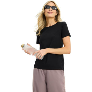 Camiseta Ligera para Mujer, Tejido Transpirable, Superficie Suave, Comodidad, Soporte Flexible, Tono Aireado, Transpirable, Levantamiento, Actividad al Aire Libre - Product Image 2