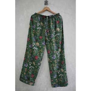 ชุดนอนผ้าฝ้ายลายดอกไม้สำหรับผู้หญิง ชุดนอนพิมพ์ลายด้วยมือ เนื้อผ้านุ่ม ระบายอากาศ แห้งเร็ว สบายๆ หรูหรา - Product Image 5