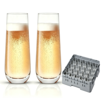 Verres à vin en cristal sans pied de 9 oz, modernes, sans plomb, durables, blancs, personnalisables avec logo, pour la vente en gros