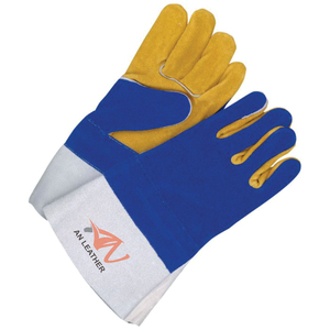 ถุงมือหนังสำหรับผู้ชายถุงมือทำงานหนังวัวแบบแยกทำจากโรงงานใหม่ - Product Image 1