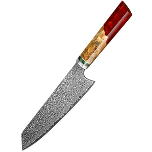 Vente en gros sur mesure de haute qualité OEM ODM Service professionnel japonais en acier Damas manche en bois couteau de chef de cuisine lame fixe - Product Image 1