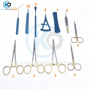 Juego de instrumentos de cirugía de párpado doble, tijeras manuales de acero inoxidable de titanio y portaagujas, pinzas hemostáticas de plástico - Product Image 3