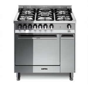 Cuisinière à gaz Lofra 5 zones avec four électrique MAXIMA MT86MF C en acier inoxydable Classe A (80x60x90.5cm) - Product Image 2