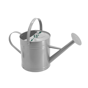 Regadera acabada galvanizada de Metal, regadera sólida de doble Mango para jardín, regadera de Metal - Product Image 5