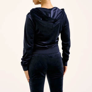 High End <b>Velvet</b> Women Tracksuit Thick Winter <b>Hoodie</b> and Soft Velour Jogger Set Perfect for Urban Street Fashion. - Product Image 3