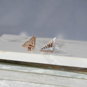 Boucles d'oreilles clous en or massif 18 carats certifiées IGI, élégantes et minimalistes, avec diamants naturels taille brillant, pour mariage, fête, fiançailles - Product Image 6