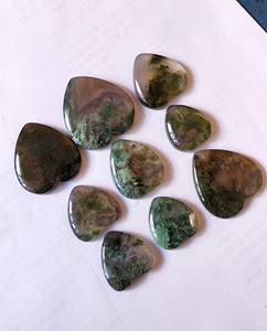 Piedra Preciosa de Ágata Musgosa en Forma de Corazón, Acabado Artesanal, para la Fabricación de Joyas, Precio al por Mayor - Product Image 4