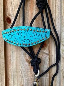 Brida de Cuero Genuino Ajustable para Caballo, Cabestro de Cuero Repujado, Cabestro de Cuero Anatómico para Caballo - Product Image 2