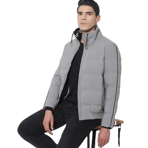 เสื้อแจ็คเก็ตบุนวมผู้ชาย,เสื้อแจ็คเก็ตบุนวมโพลีเอสเตอร์น้ำหนักเบาสำหรับใส่กลางแจ้งเสื้อบอมเบอร์เสื้อแจ็คเก็ตขนาดพิเศษ - Product Image 1