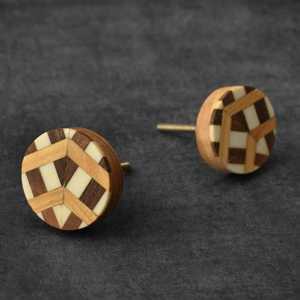 Bouton en résine et poignée de traction Cloche en verre Boutons en bois et pierre pour application en cuisine - Product Image 3